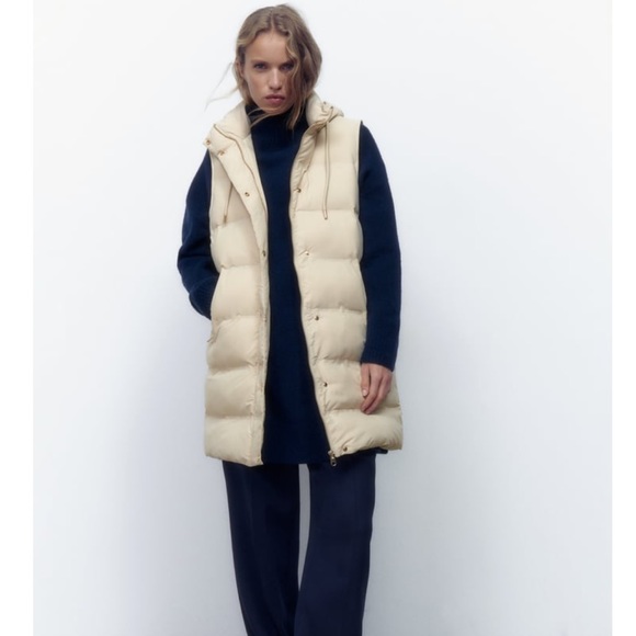 Zara Jackets & Coats Zara Hooded Puffer Vest Poshmark
